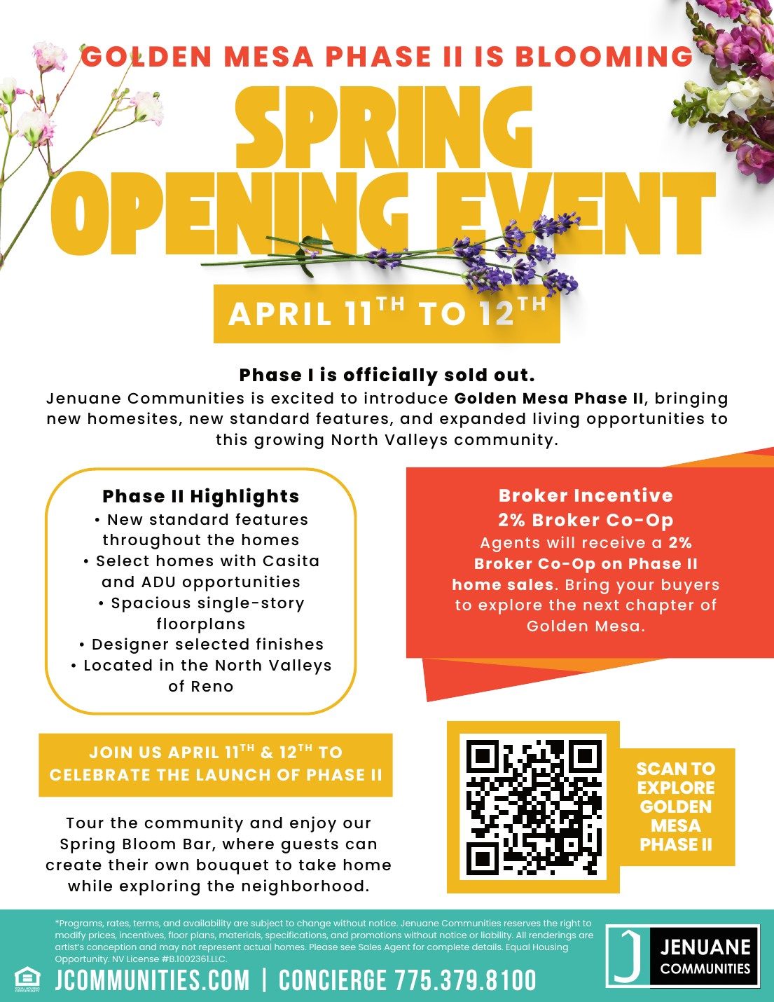 Golden Mesa Phase II Spring Opening broker flyer