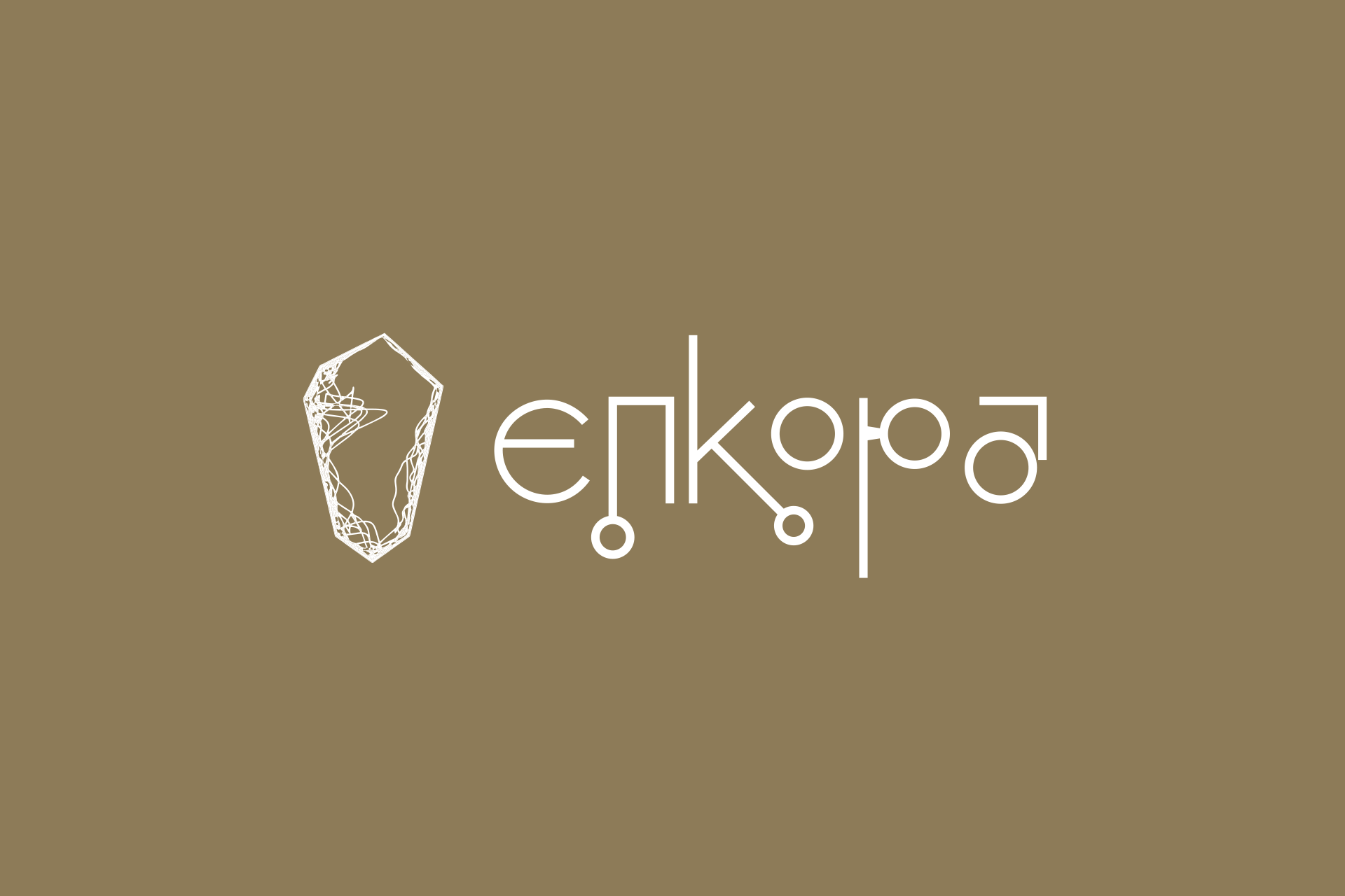 Enkopa lockup — nugget mark and wordmark