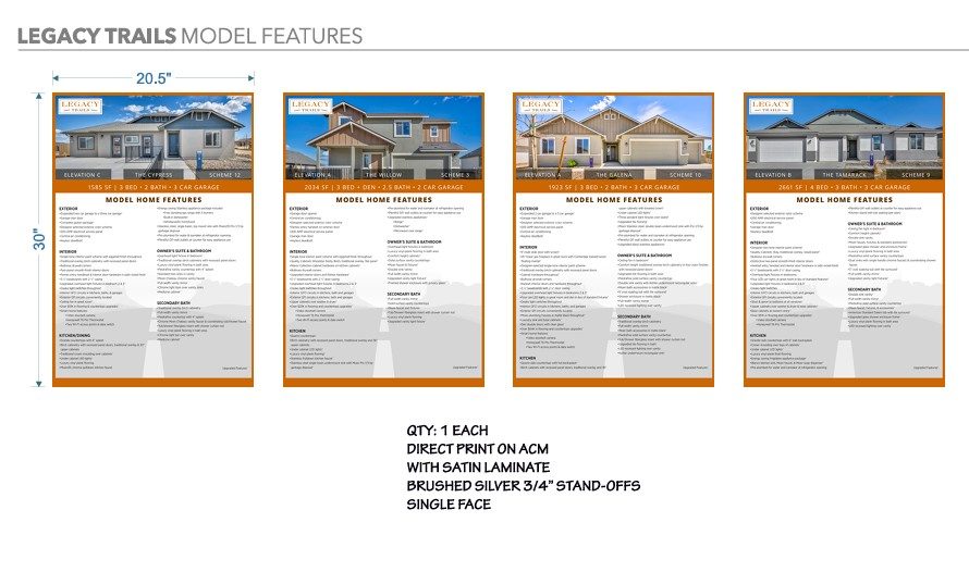 Original Legacy Trails model features board designs prepared for production