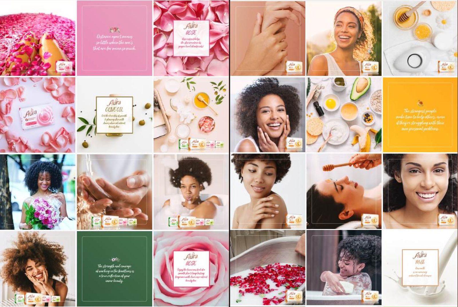 Aura social campaign grid